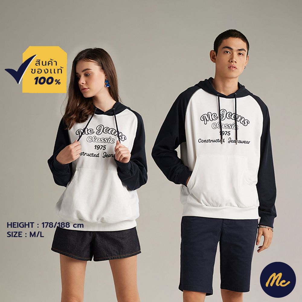 Mc Jeans เสื้อกันหนาว สเวตเตอร์ มีฮู้ด Unis...