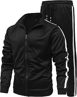 GXAMOY Men's Athletic 2 Pieces Tracksu...