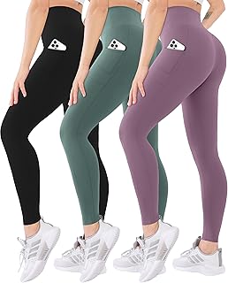 Blisset 3 Pack High Waisted Leggings for Wo...